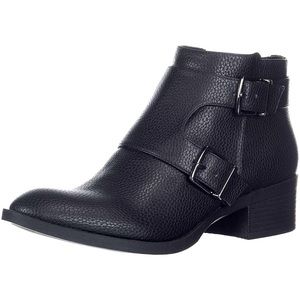 Kenneth Cole Reaction Black Ankle Buckle Boots 9.5